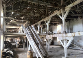 Grainery Building Demolition Filled with Original Antique French Oak Timber