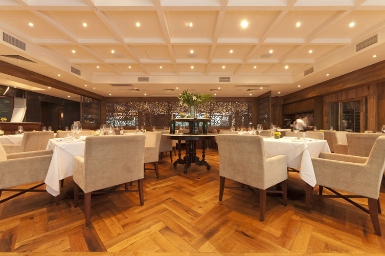 Oolaa Restaurant Antique Original French Oak Parquetry