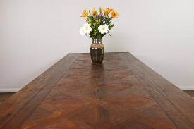 6. Recycled French Oak Table with Antique Versailles Panels